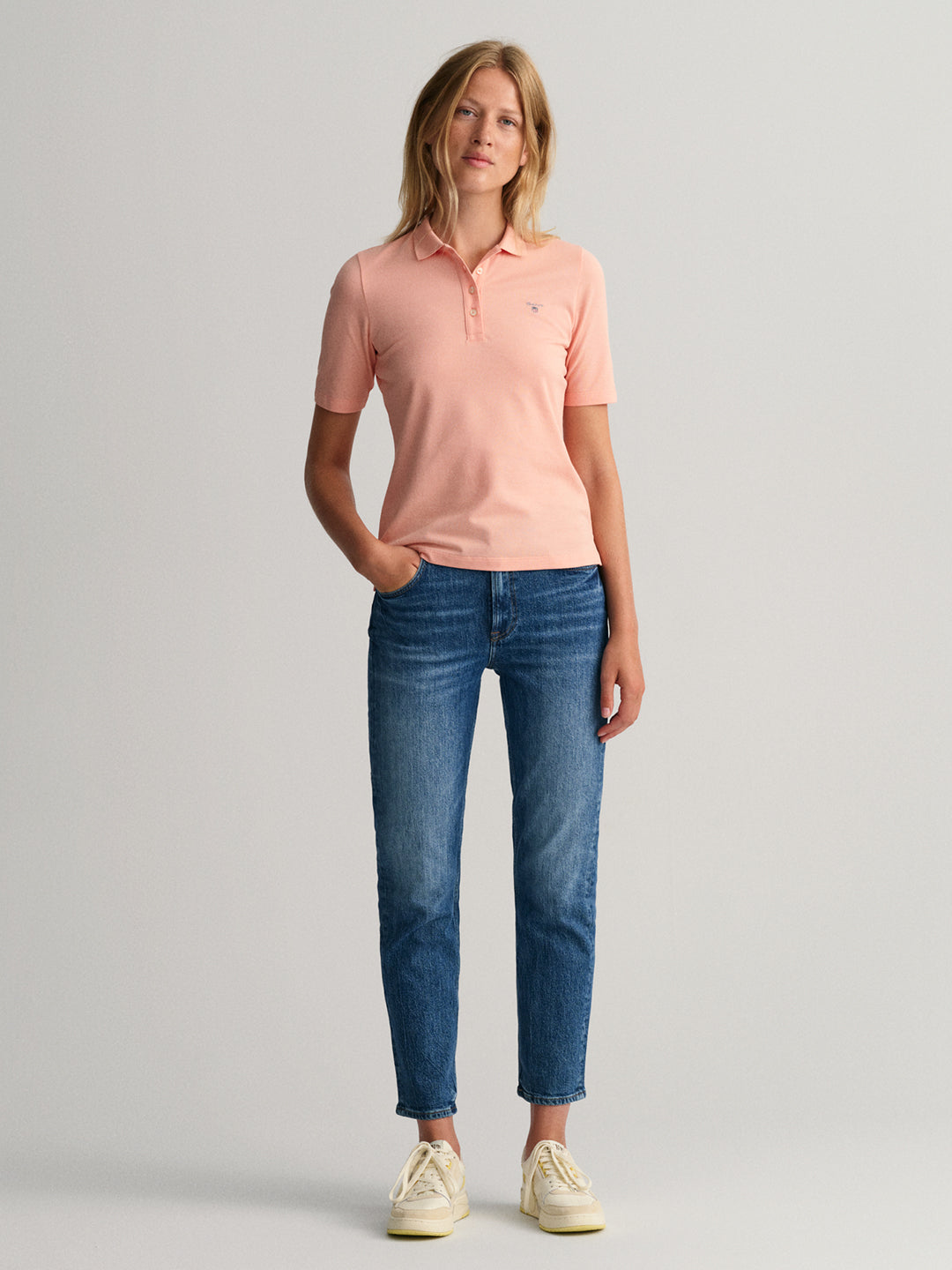 Gant Peach Preppy Regular Fit Polo T-Shirt