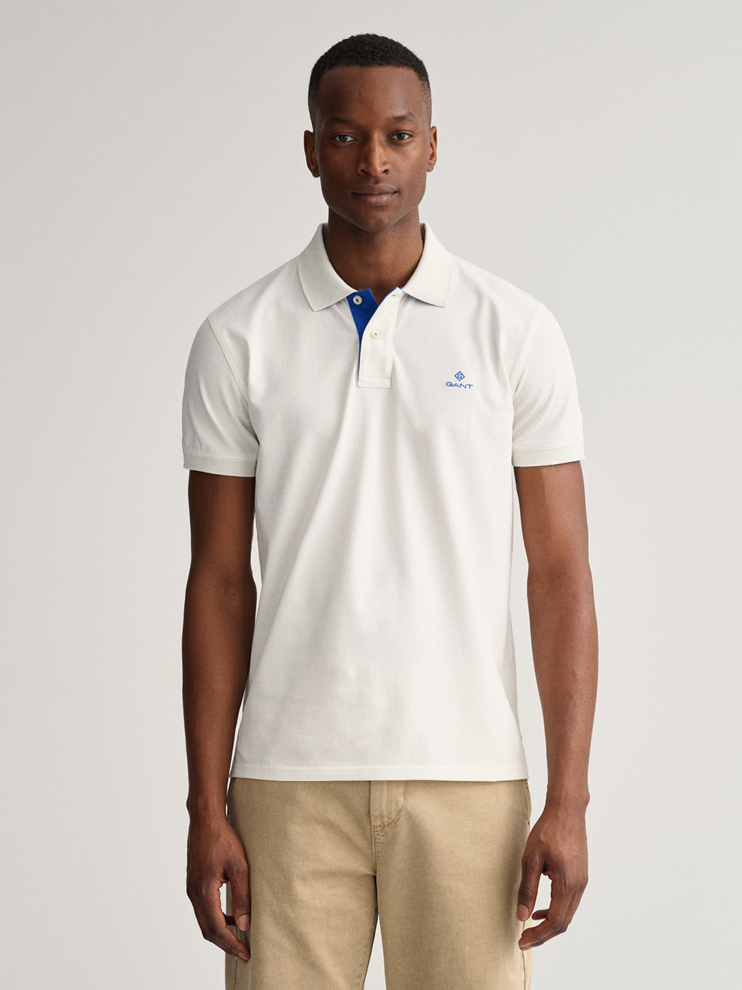 Gant White Regular Fit Polo T-Shirt