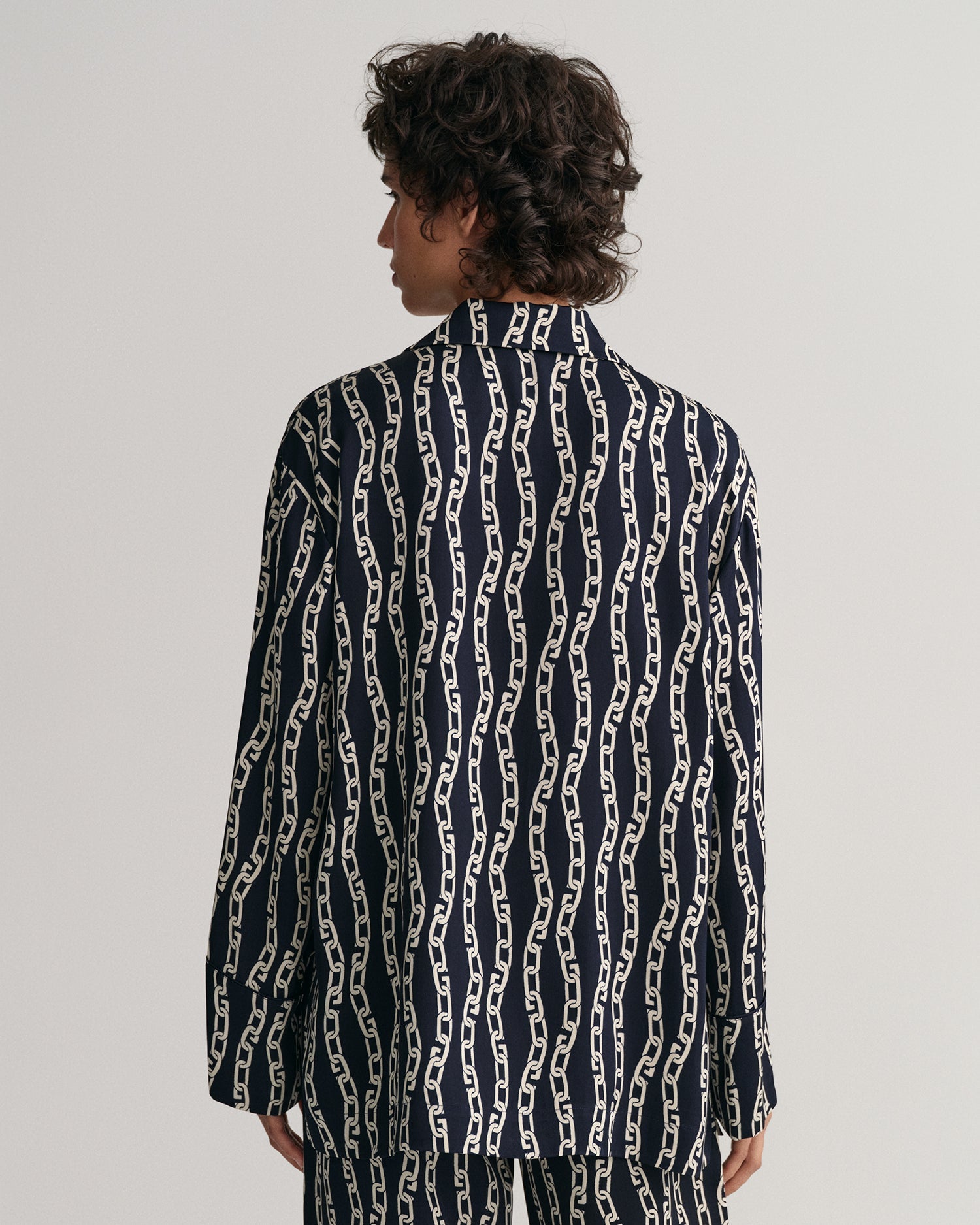 Gant Relaxed Abstract Printed Cuban Collar Casual Shirt