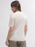 Gant Women Cream Solid Polo Short Sleeves T-shirt