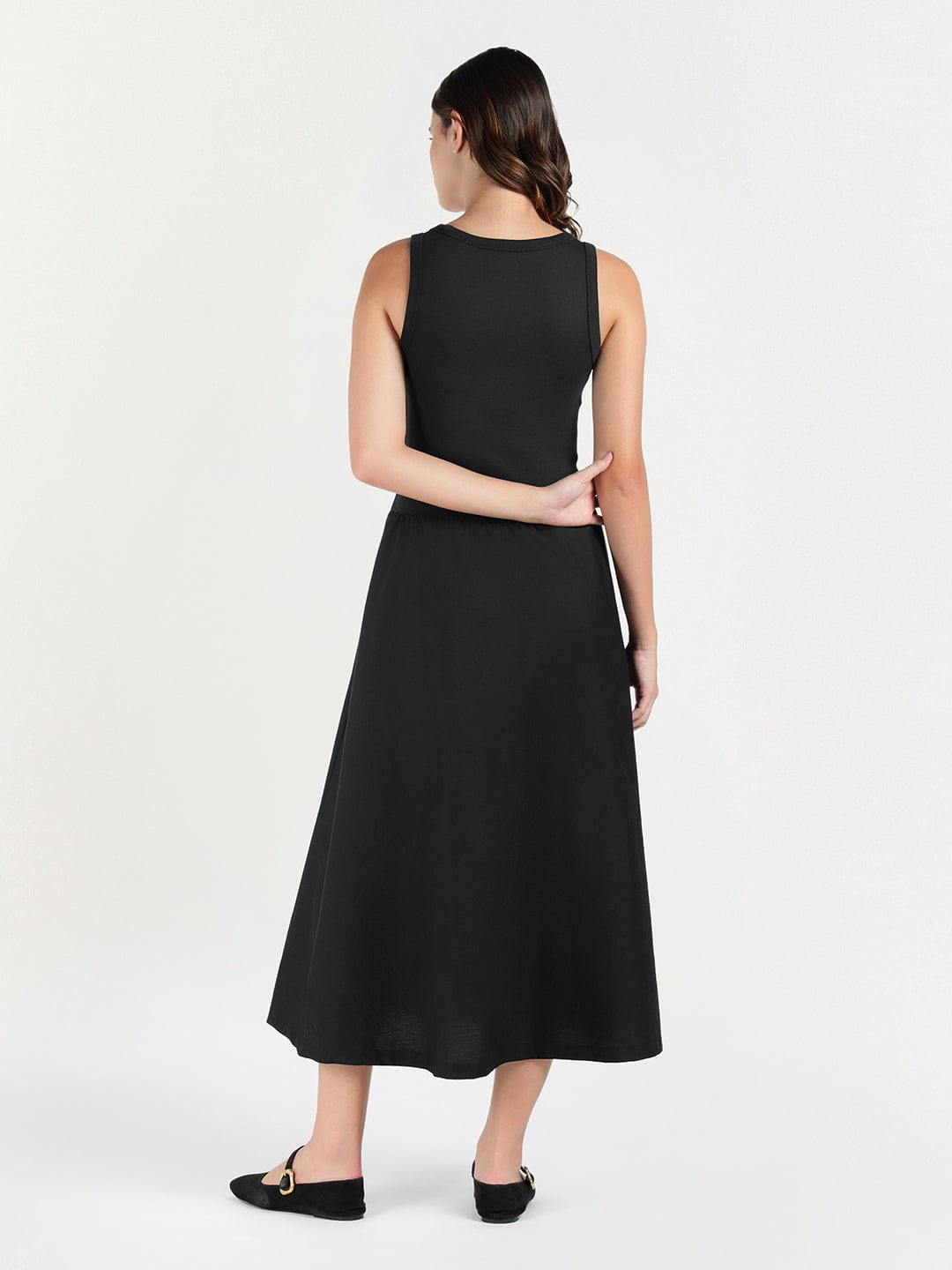 Gant Women Black Solid Crew Neck Dress