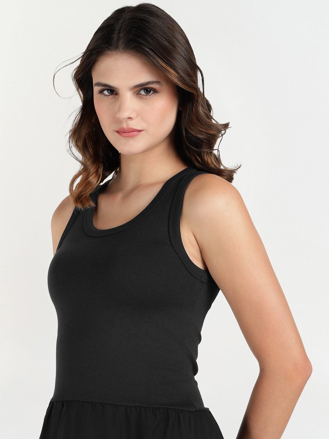 Gant Women Black Solid Crew Neck Dress