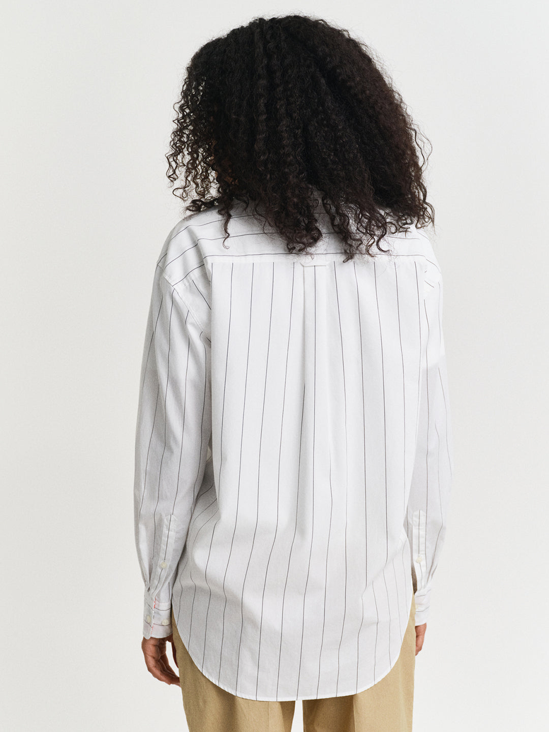 Gant Women White Spread Collar Full Sleeves Shirt