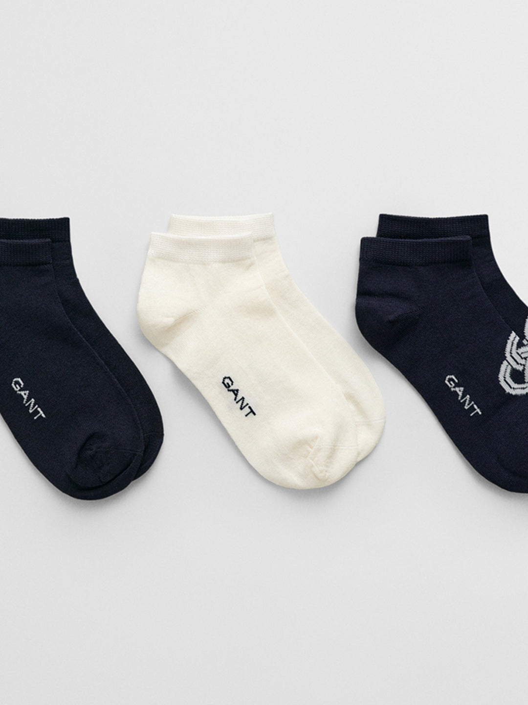 Gant Women Navy Blue Patterned Ankle Length Socks