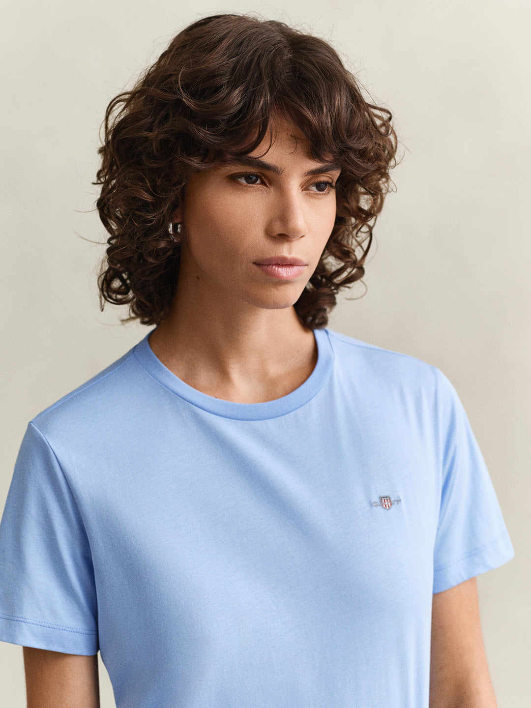 GANT Women Blue Regular Fit Shield T-Shirt