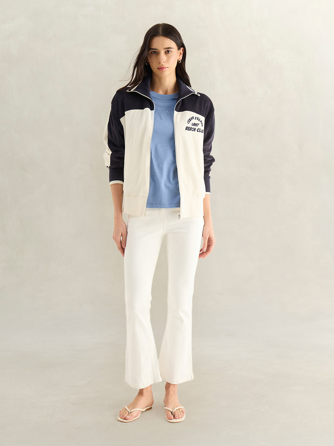 Gant Women Blue Round Neck T-Shirt