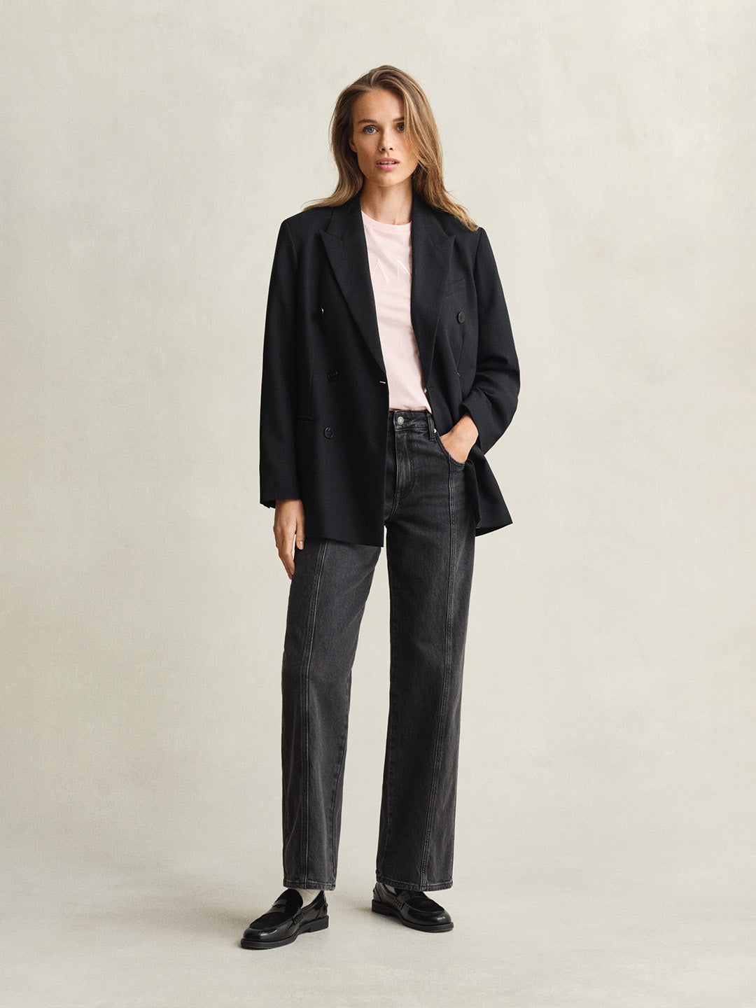 GANT Women Pink Printed Crew Neck T-Shirt