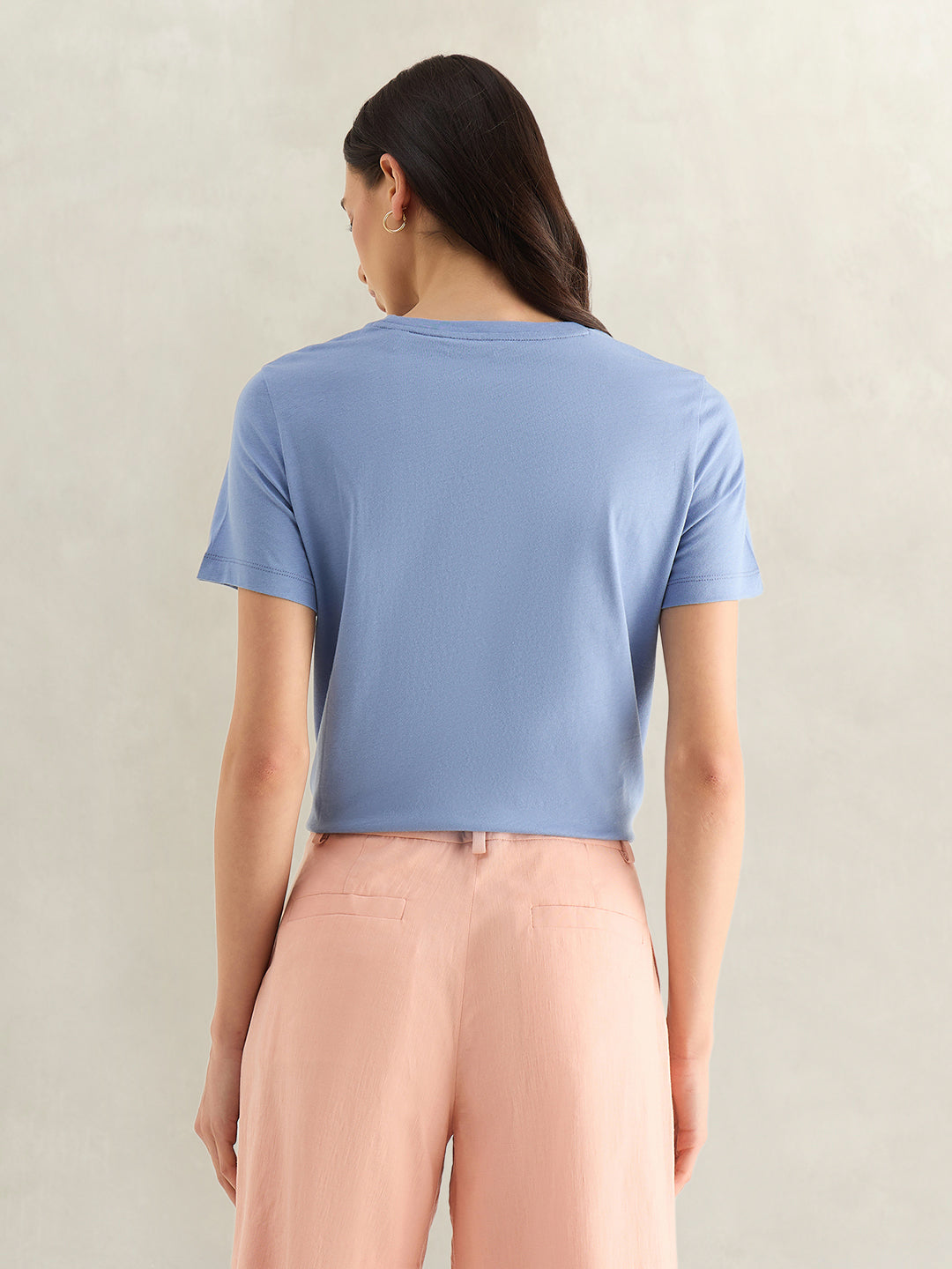 Gant Women Blue Round Neck T-Shirt