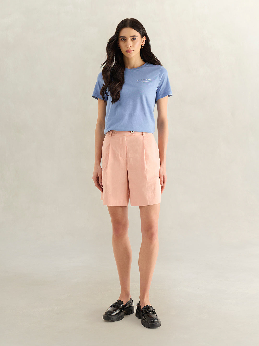 Gant Women Blue Round Neck T-Shirt