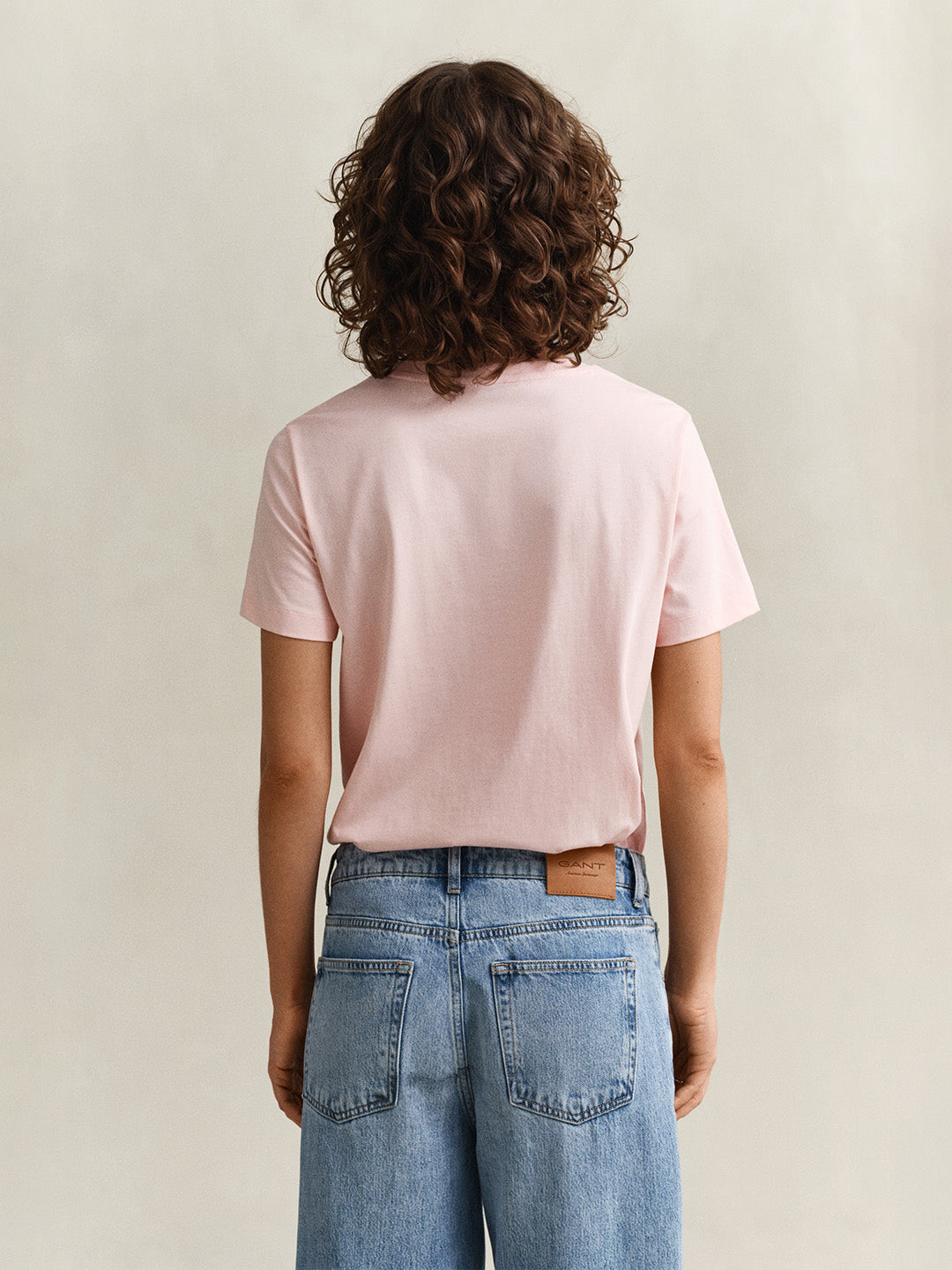 GANT Women Pink Logo Crew Neck T-Shirt