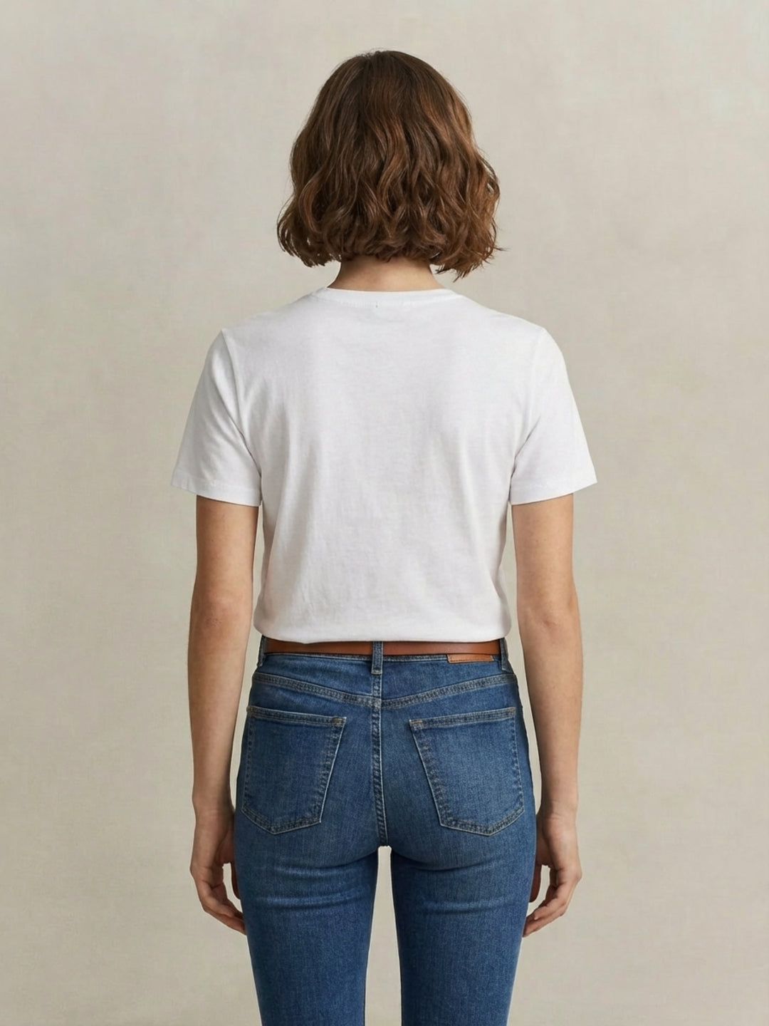 Gant Women White Cotton Graphic T-Shirt