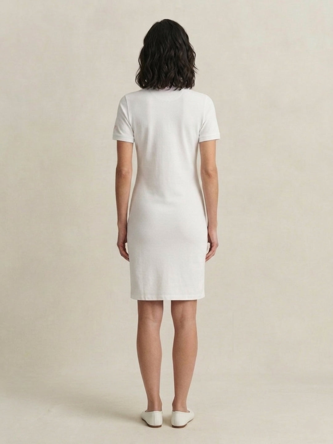 Gant Women White Slim Pique Dress
