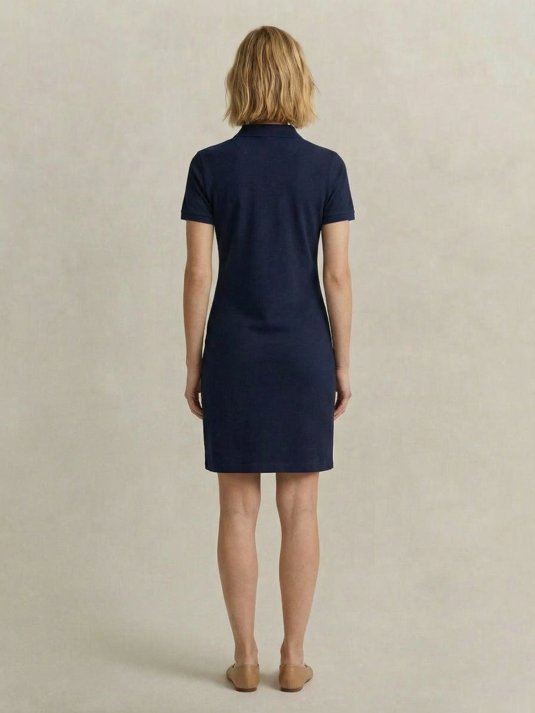 Gant Women Navy Blue Slim Pique Dress