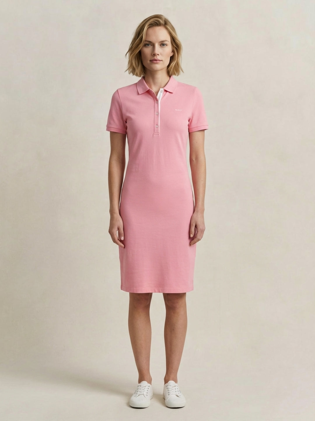 Gant Women Pink Slim Pique Dress