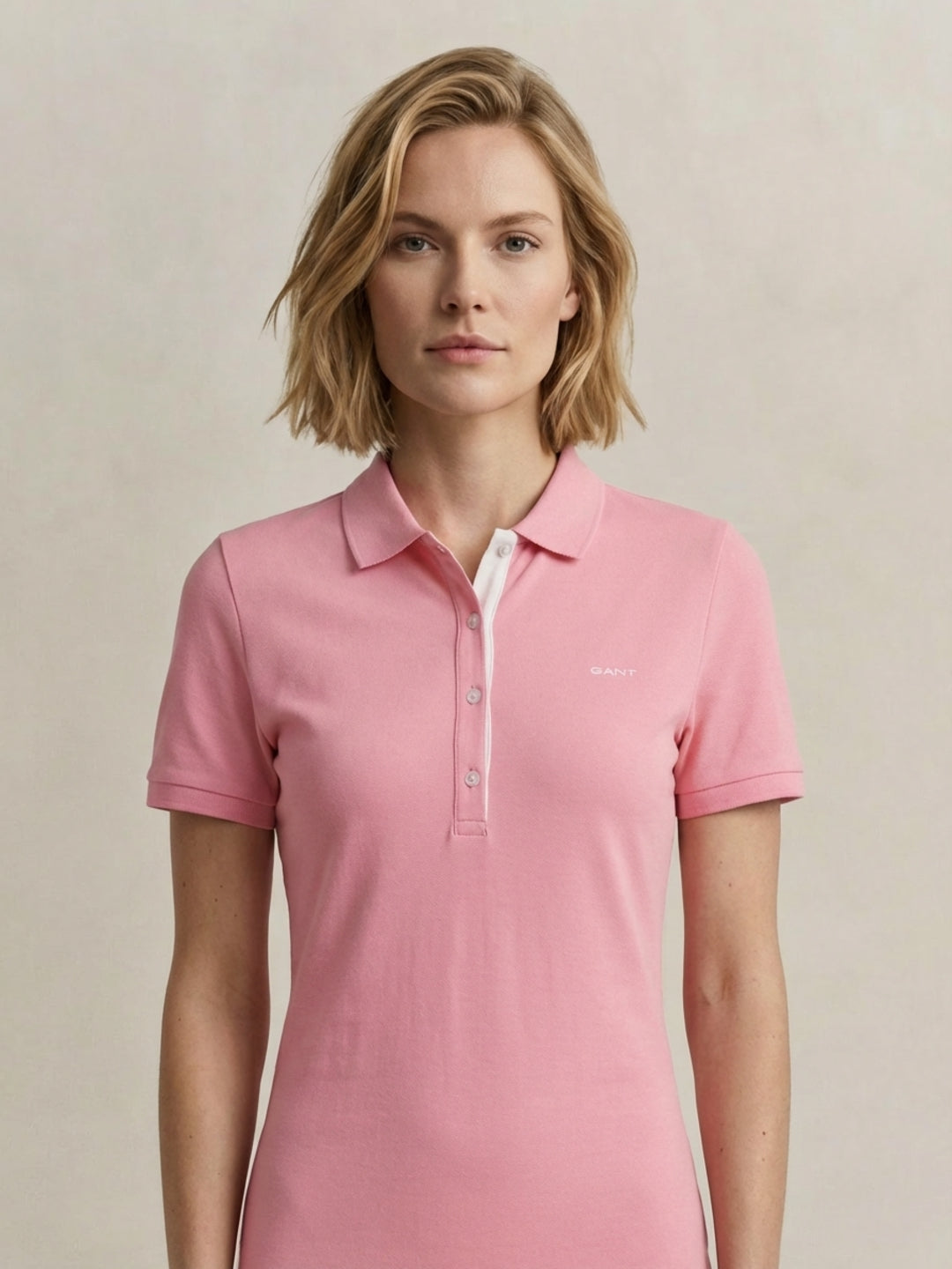 Gant Women Pink Slim Pique Dress
