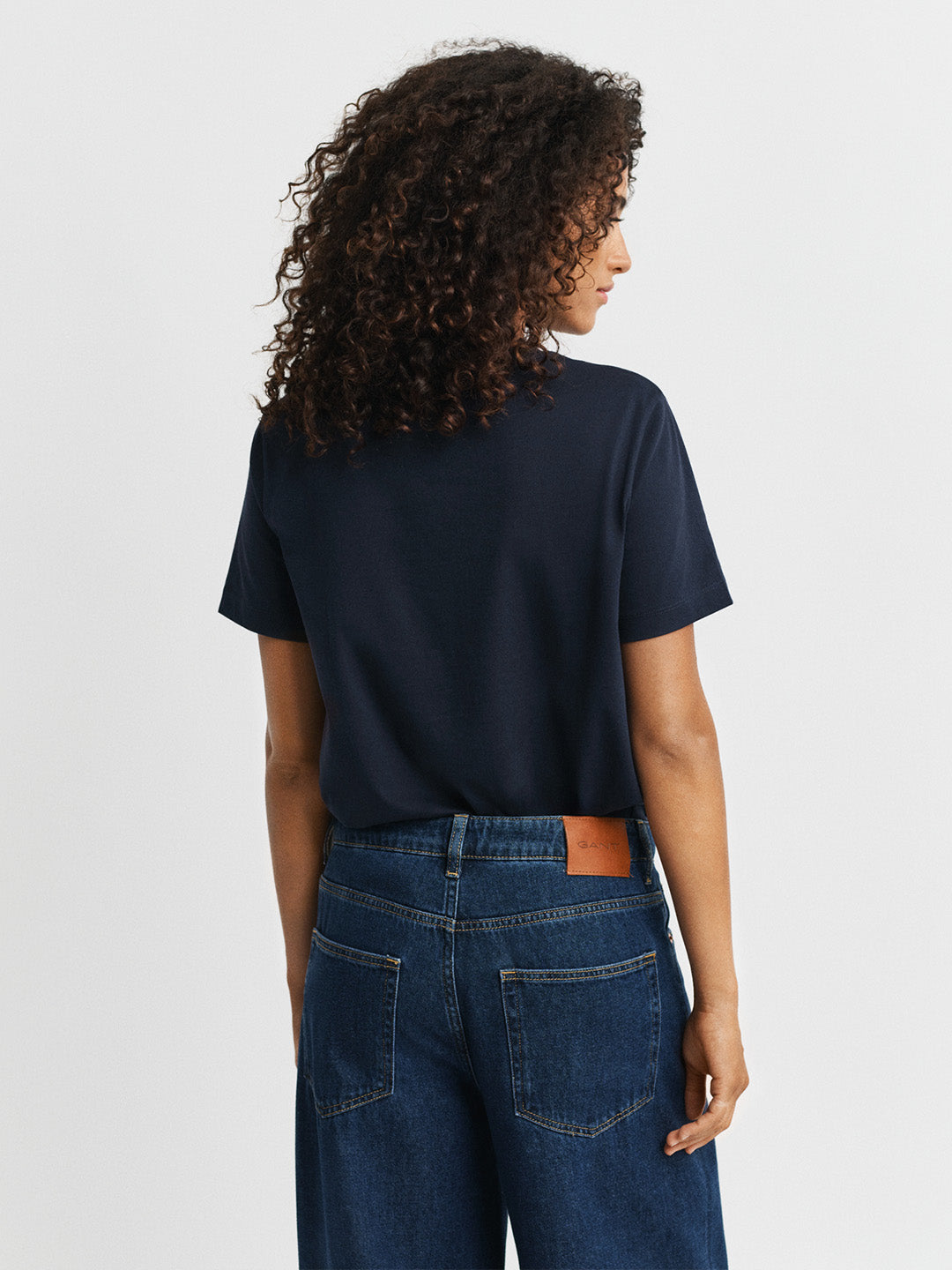 GANT Women Navy Blue Crest Printed T-Shirt