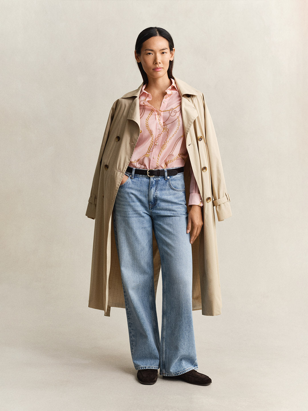 GANT Women Pink Printed Cotton Silk Shirt