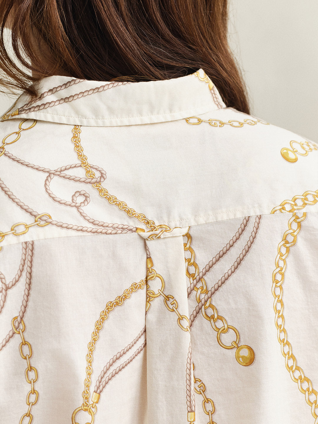 GANT Women White Printed Voile Shirt