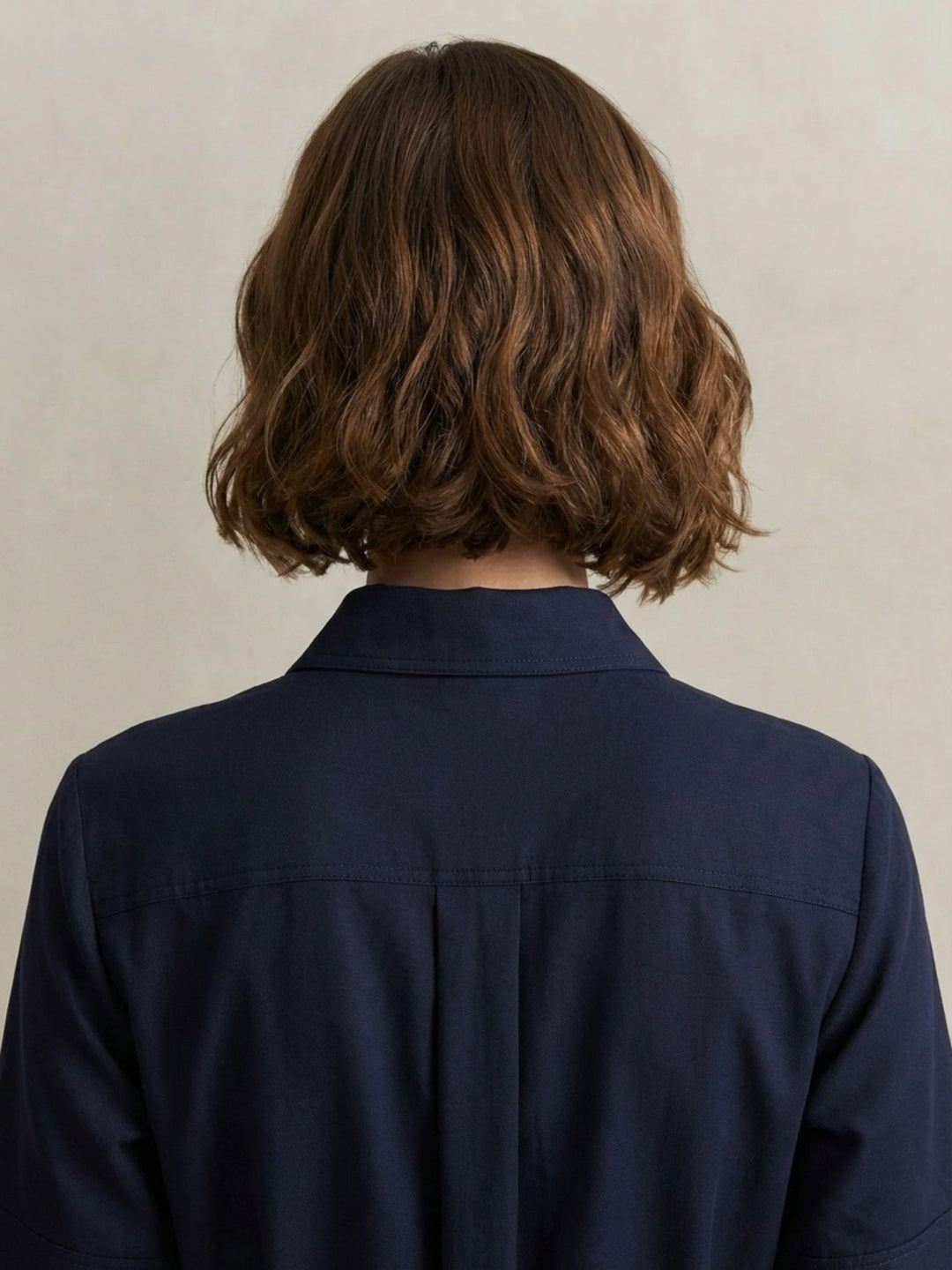 Gant Women Navy Blue Fluid Belted Shirts Dress