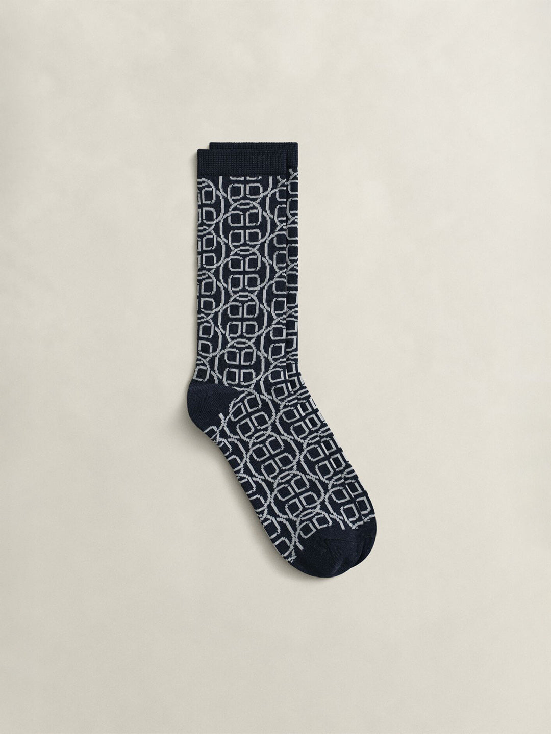 Gant Women Navy Blue Printed Monogram Socks
