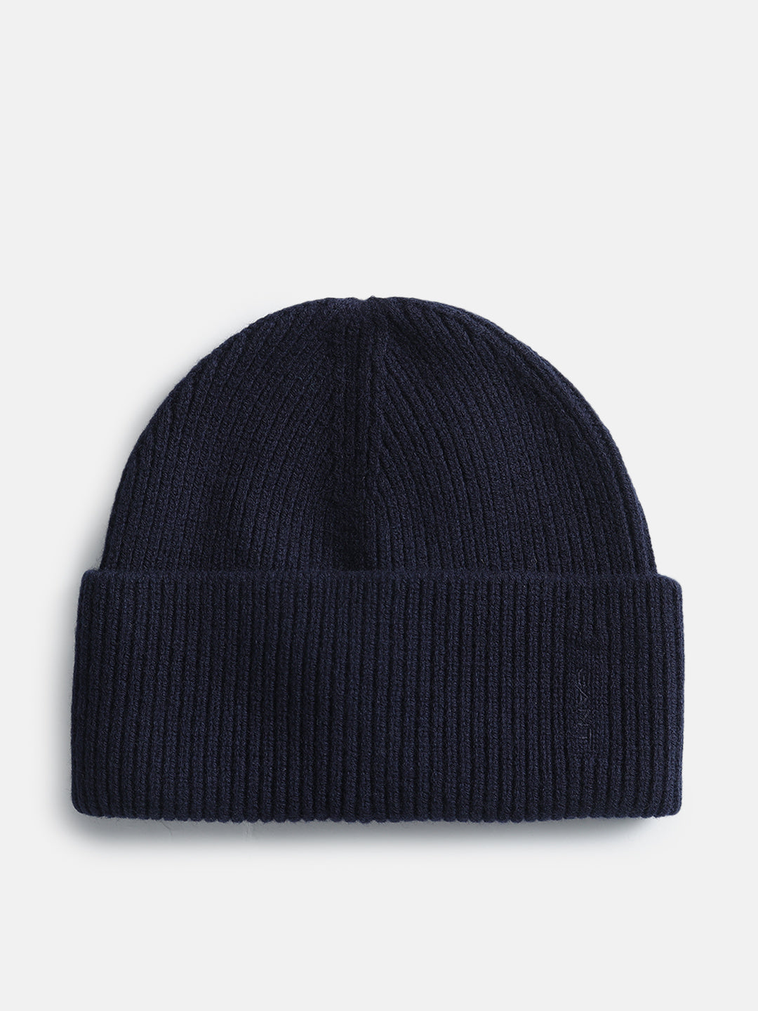 Gant Women Navy Blue Solid Beanie Caps