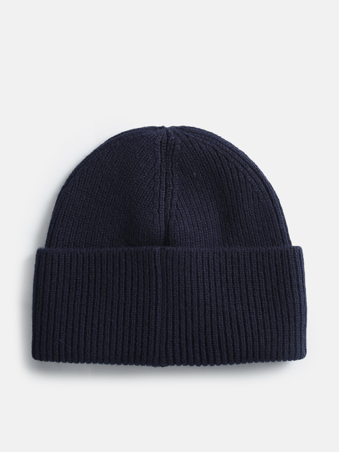 Gant Women Navy Blue Solid Beanie Caps