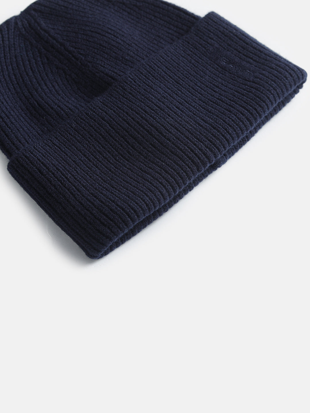 Gant Women Navy Blue Solid Beanie Caps