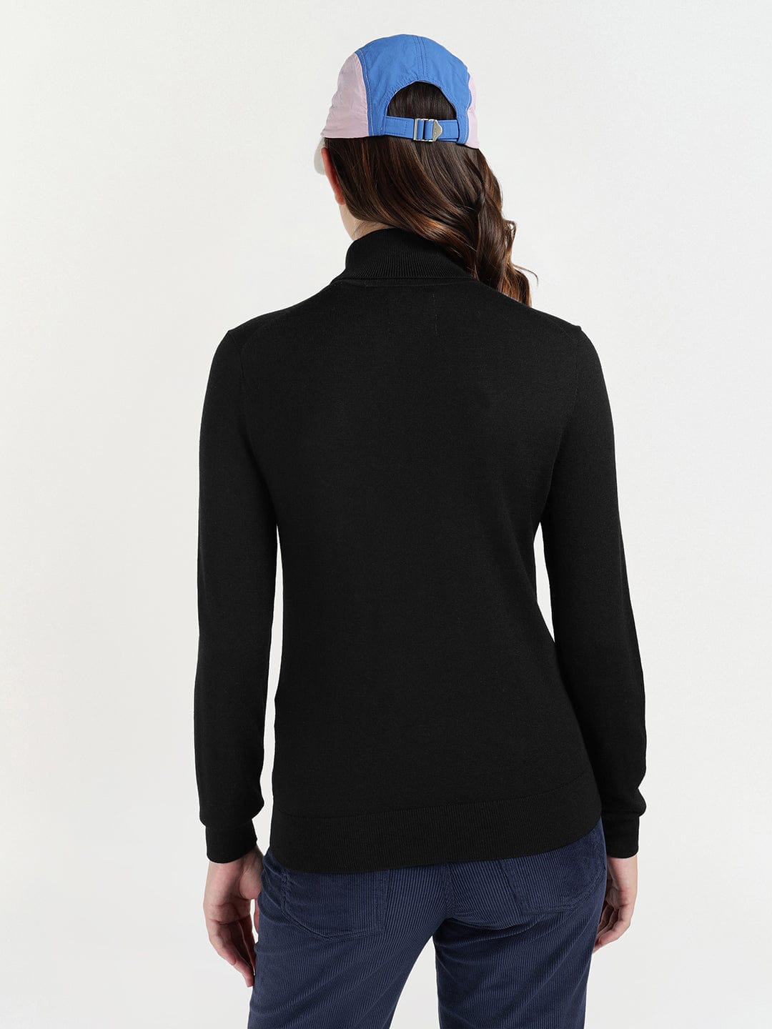 Gant Women Black Solid Turtle Neck Sweater