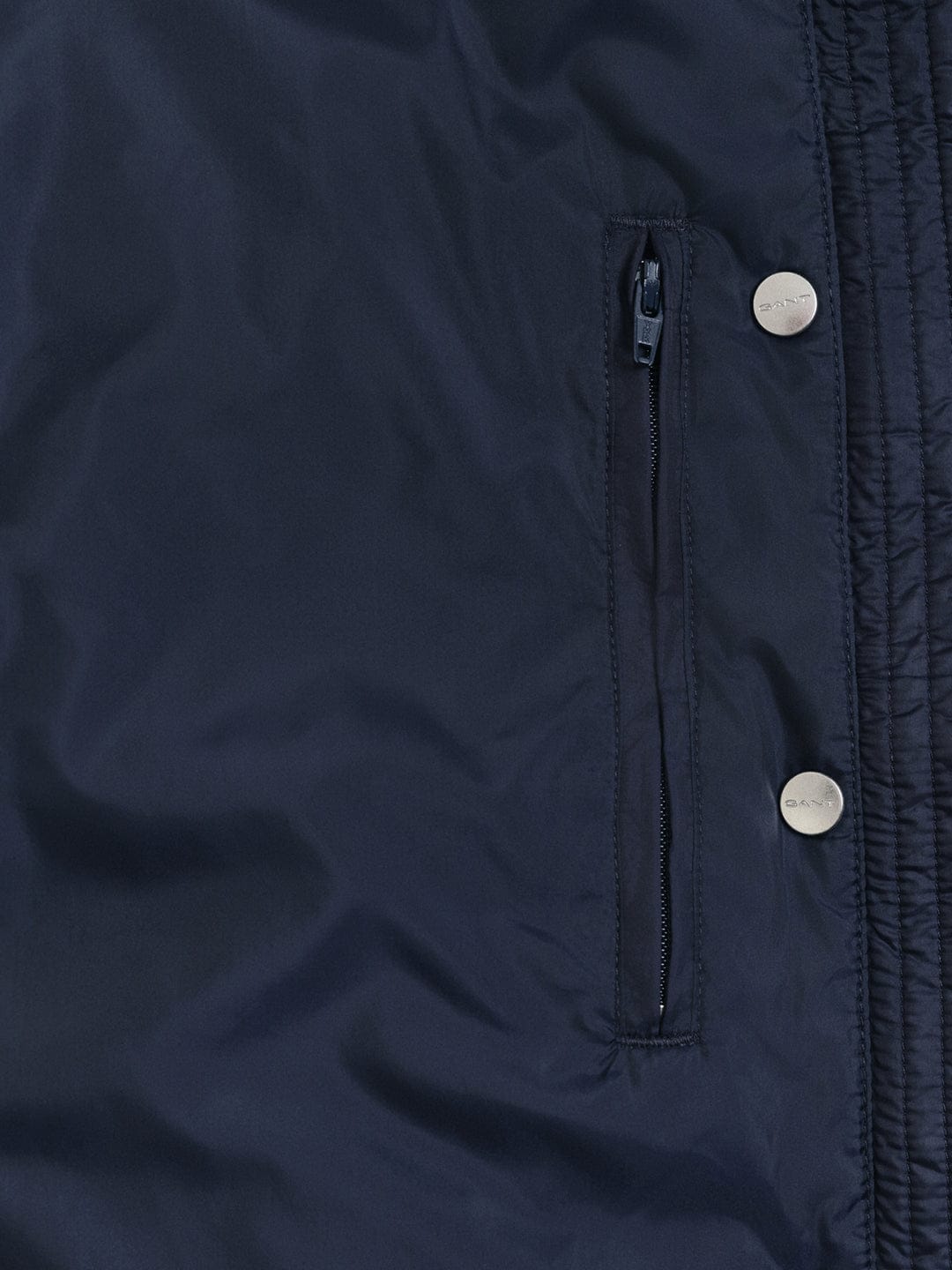 Gant Women Blue Solid Stand Collar Jacket