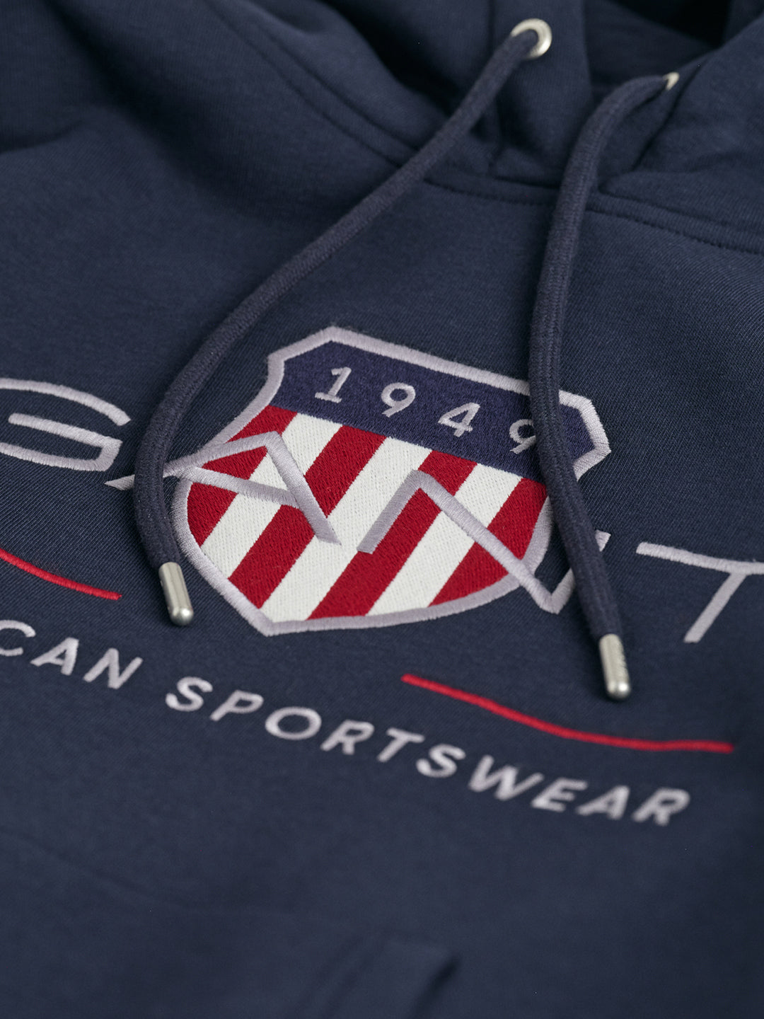 Gant Women Blue Placed Graphic Hooded Sweatshirt