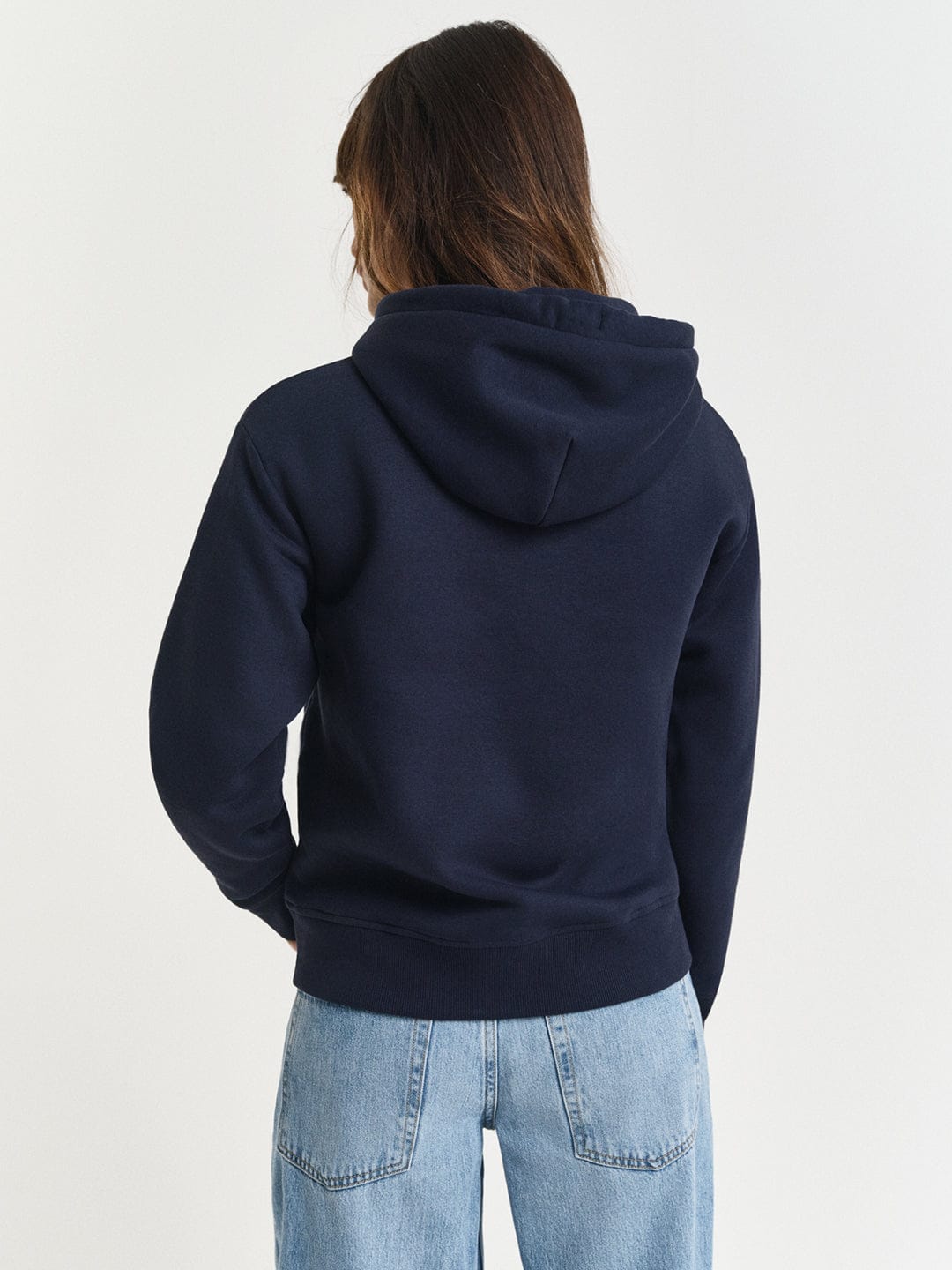Gant Women Blue Placed Graphic Hooded Sweatshirt