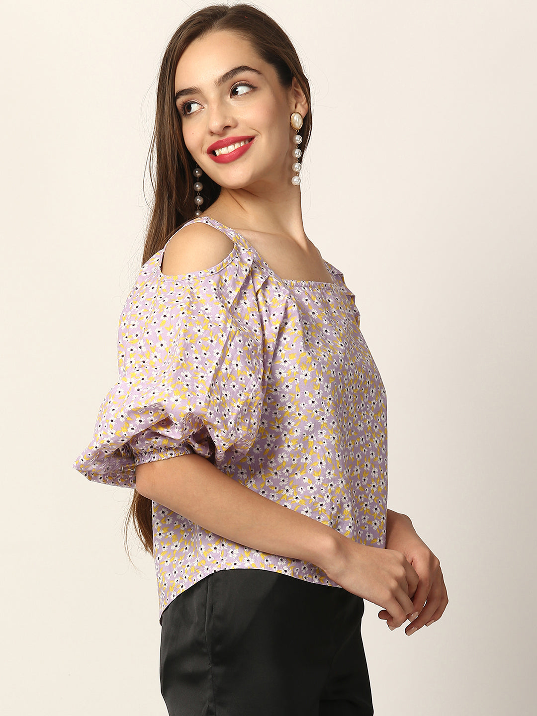 Elle Women Multi Printed Round Neck Top