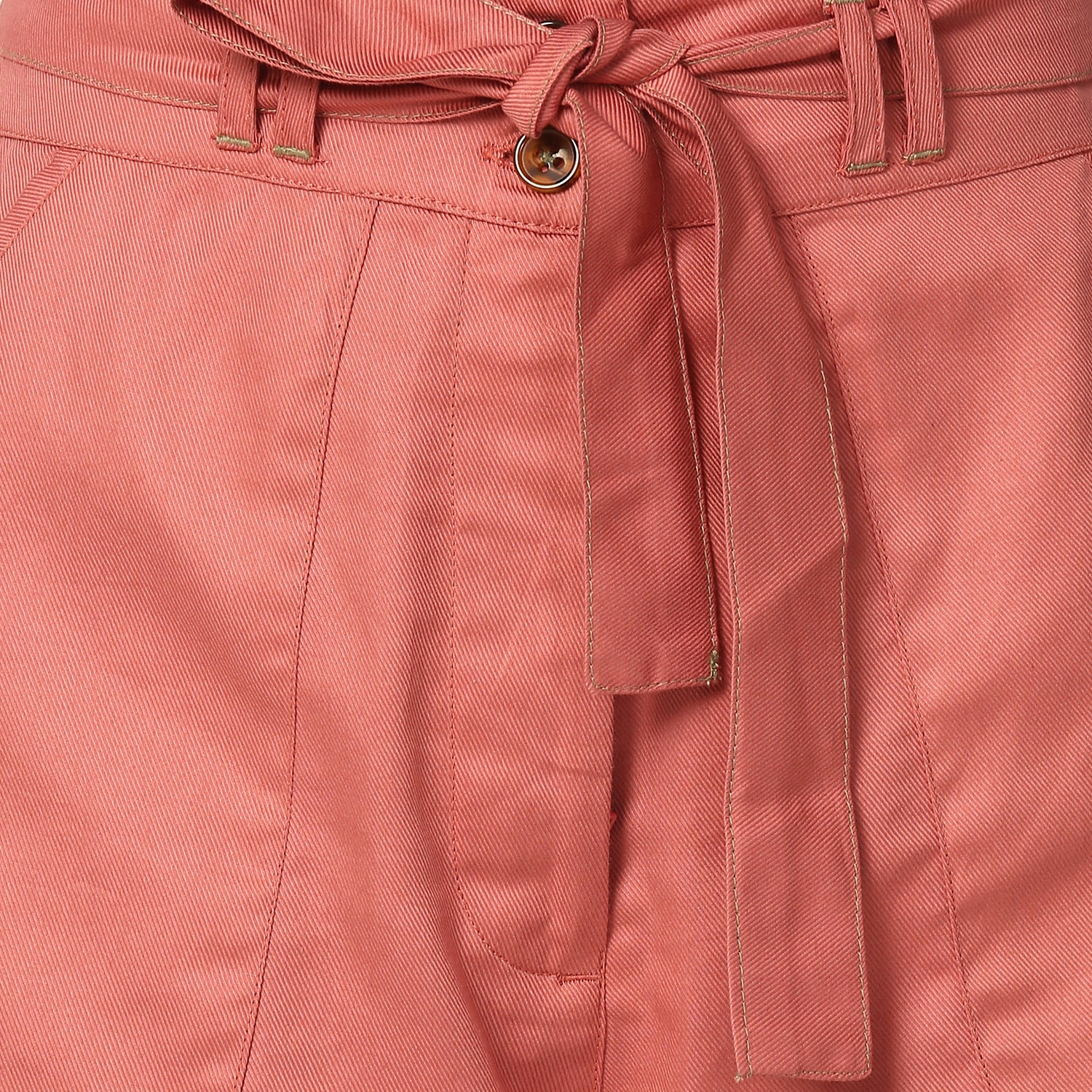 Elle Women Coral Solid Regular Fit Shorts