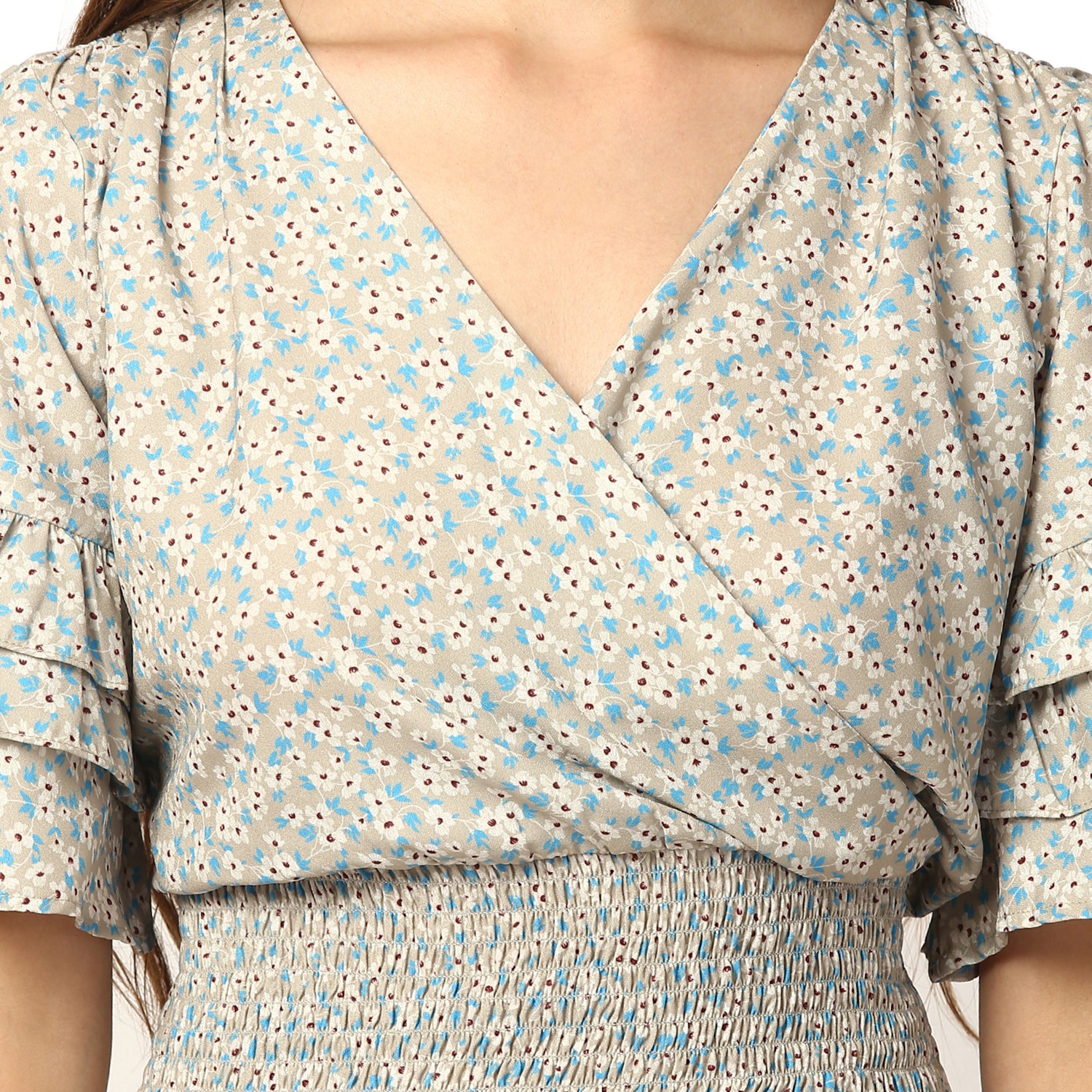 Elle Women Multi Printed Round Neck Top