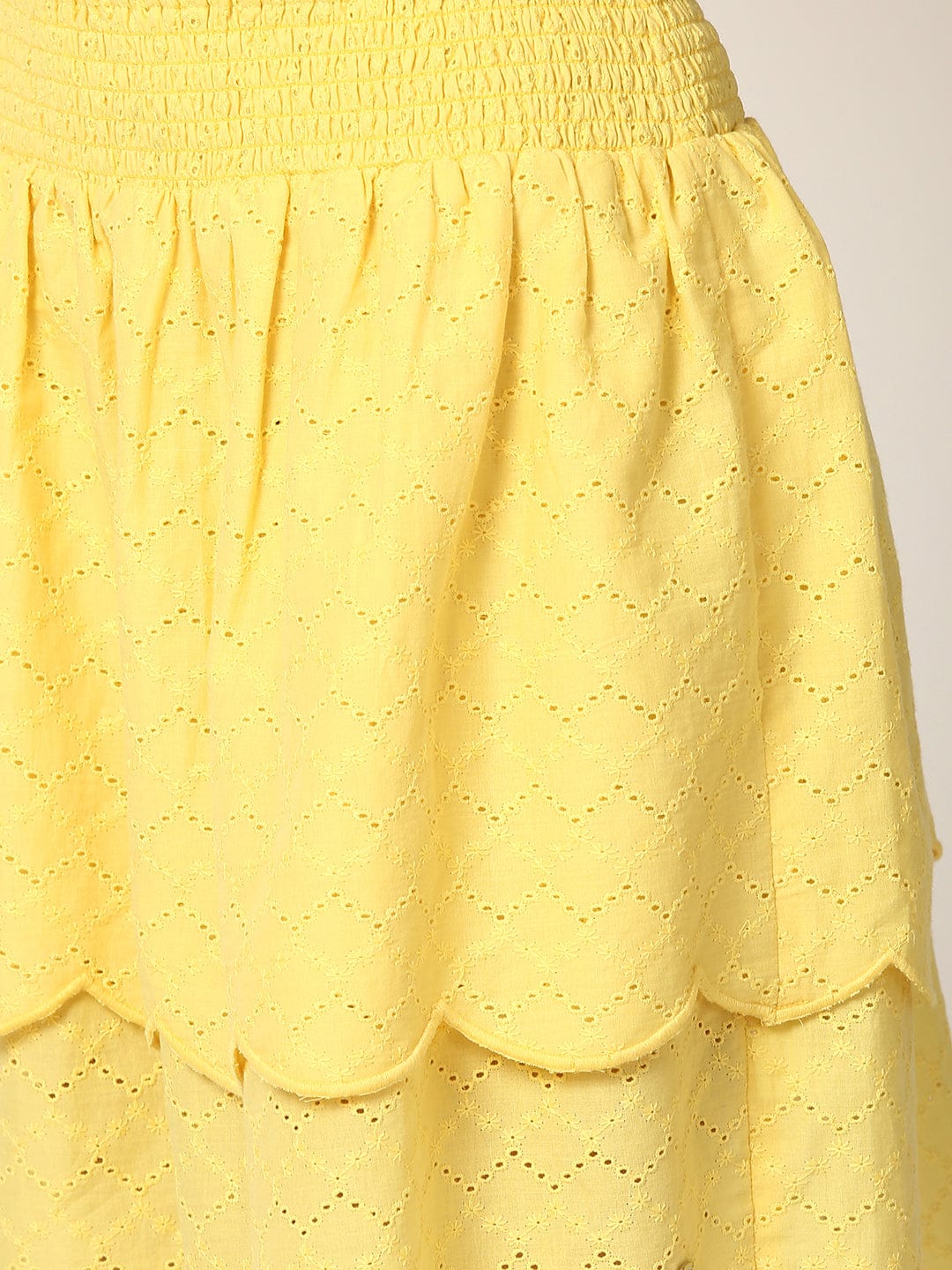 Elle Women Yellow Regular Fit Skirt