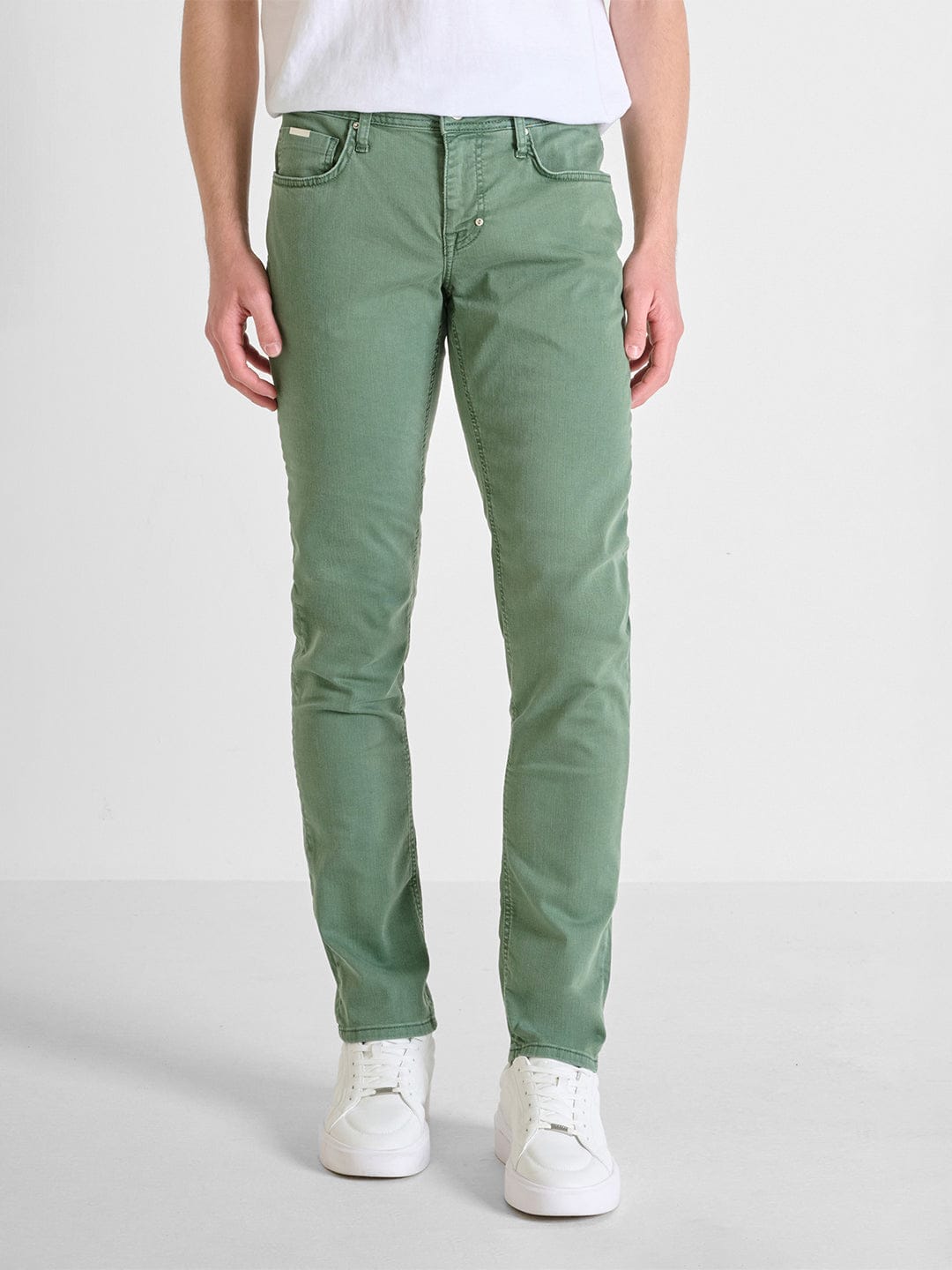 Antony Morato Men Green Tapered Fit Solid Jeans