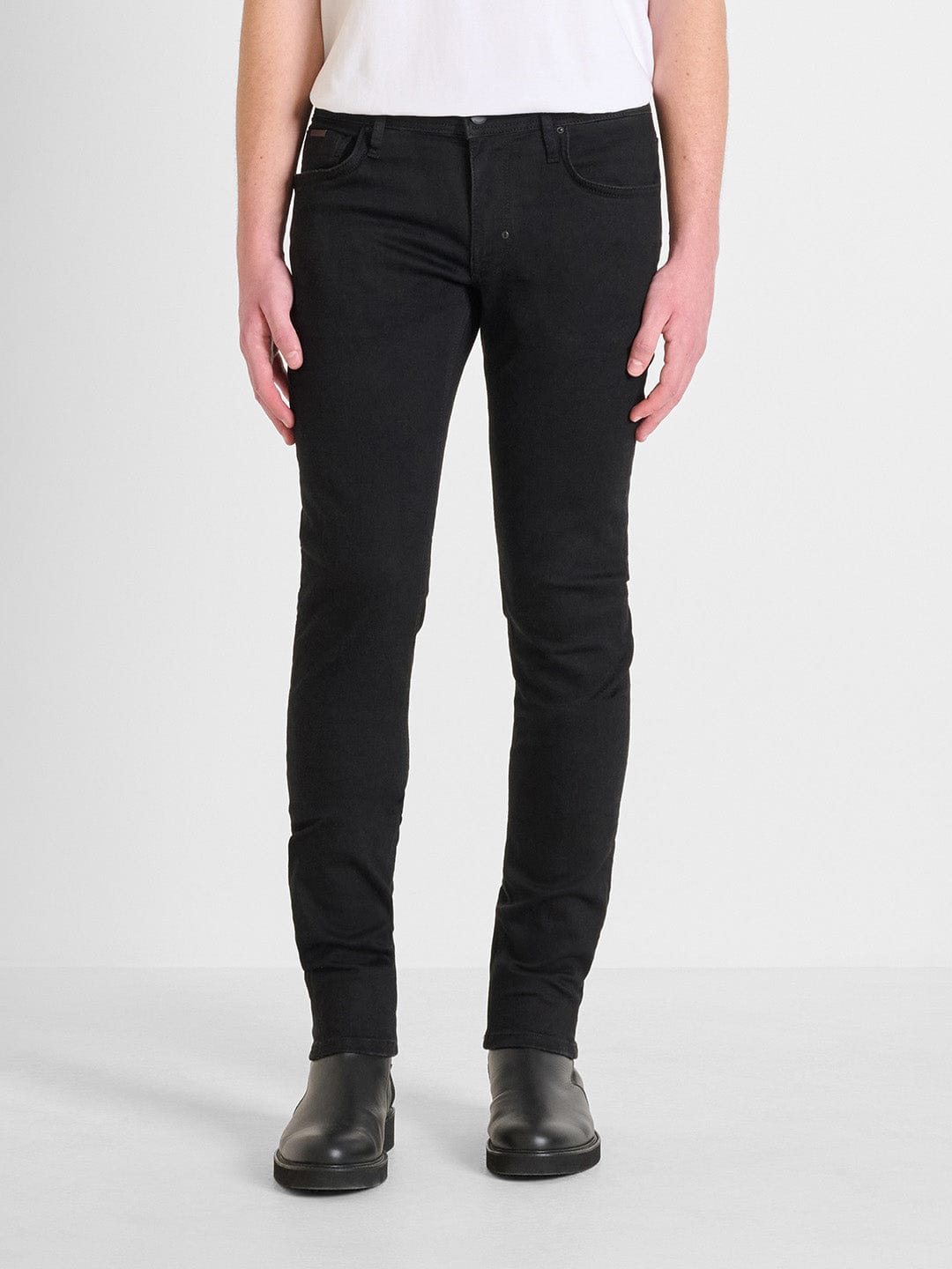 Antony Morato Men Black Tapered Fit Solid Jeans