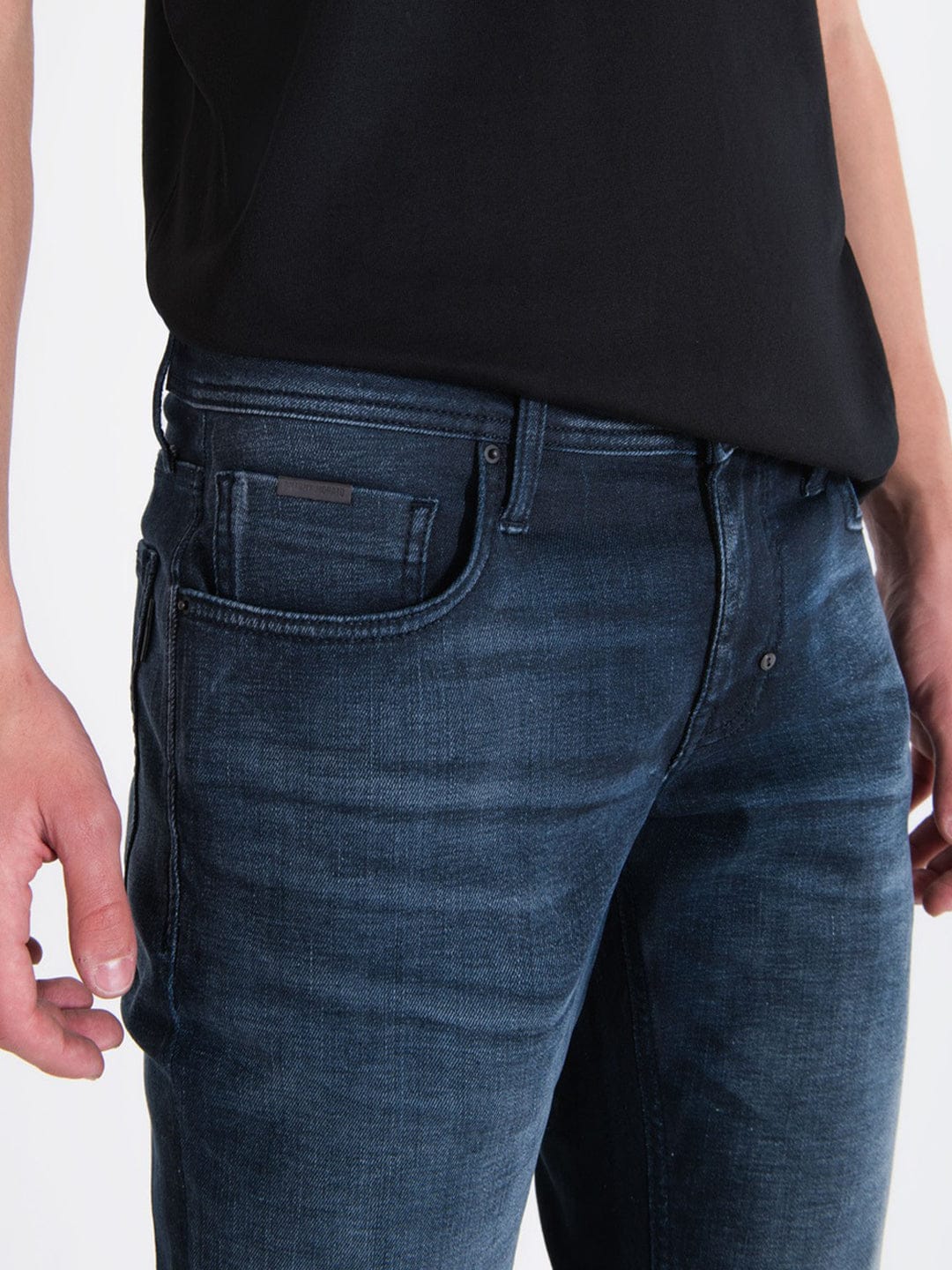 Antony Morato Men Blue Tapered Fit Washed Jeans