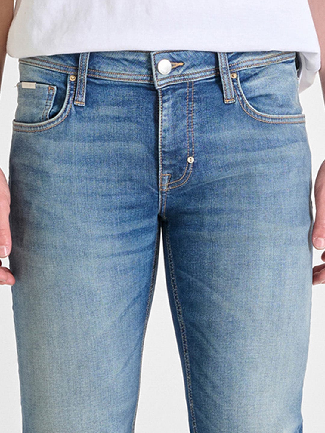 Antony Morato Men Blue Tapered Fit Washed Jeans