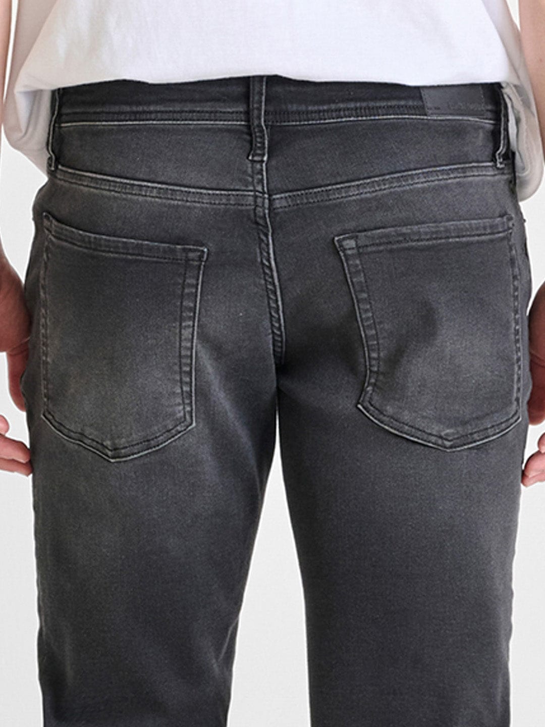 Antony Morato Men Black Tapered Fit Washed Jeans