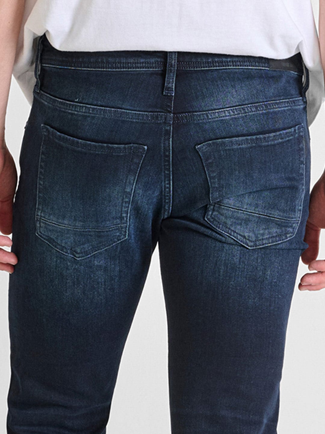 Antony Morato Men Blue Comfort Tapered Fit Washed Jeans