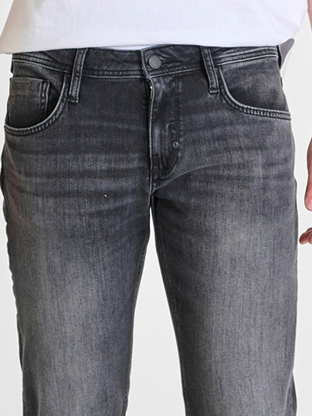 Antony Morato Men Black Tapered Fit Washed Jeans