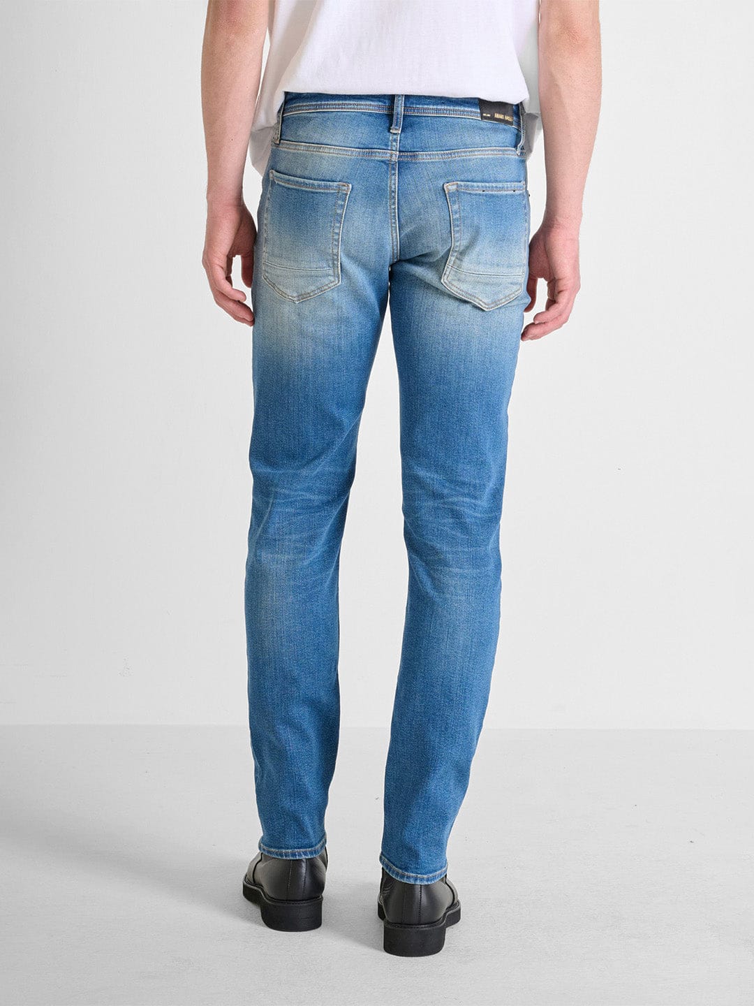 Antony Morato Men Blue Comfort Tapered Fit Washed Jeans