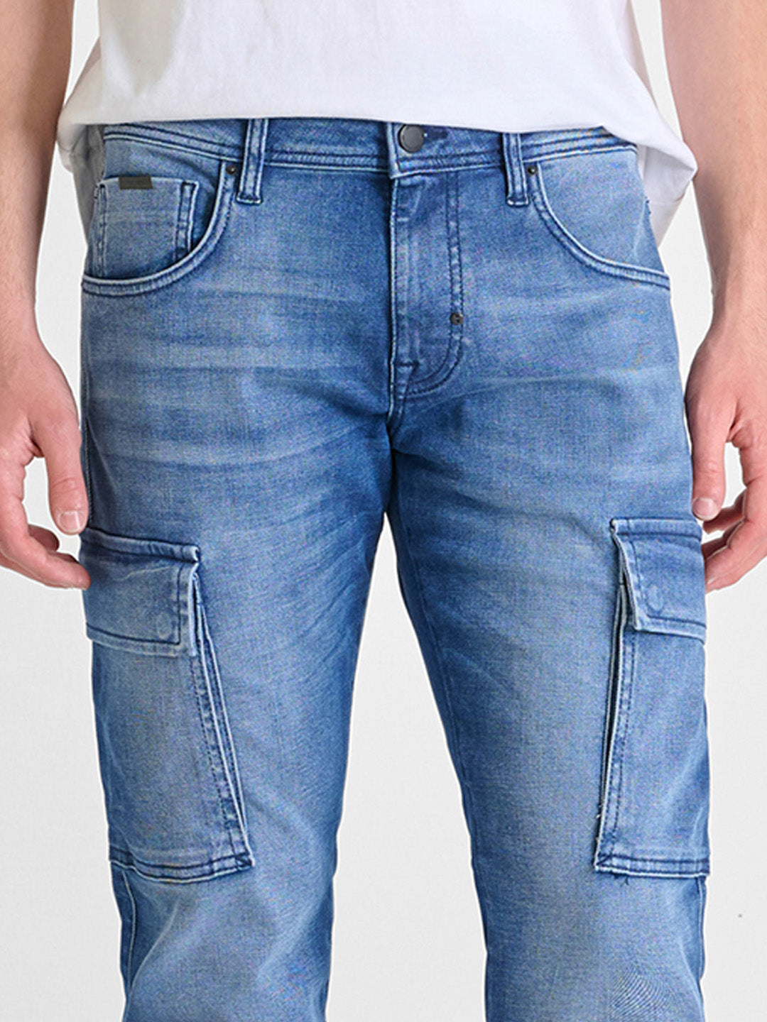Antony Morato Men Blue Tapered Fit Washed Jeans