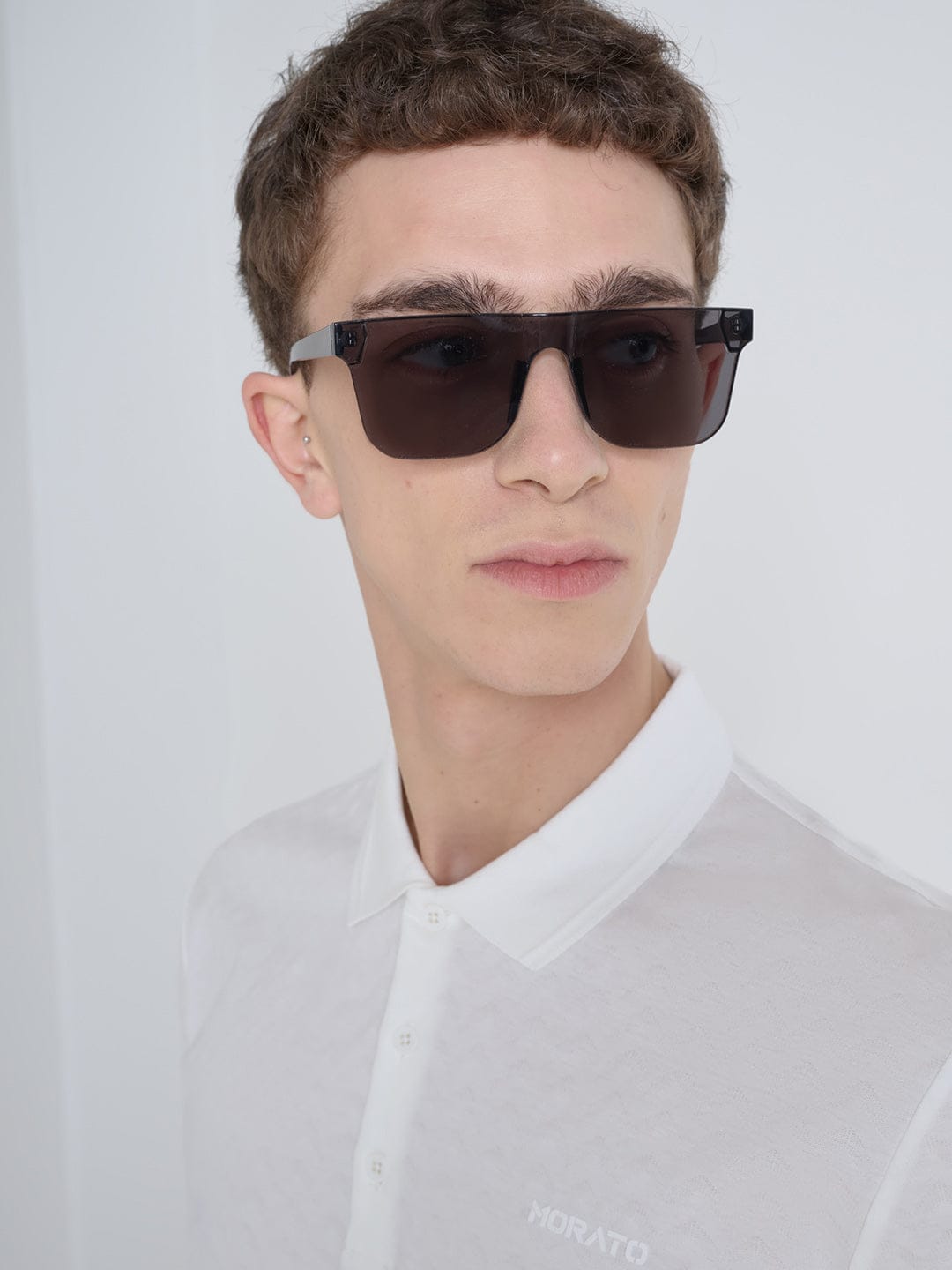 Antony Morato Men Cream Solid Polo Tshirt