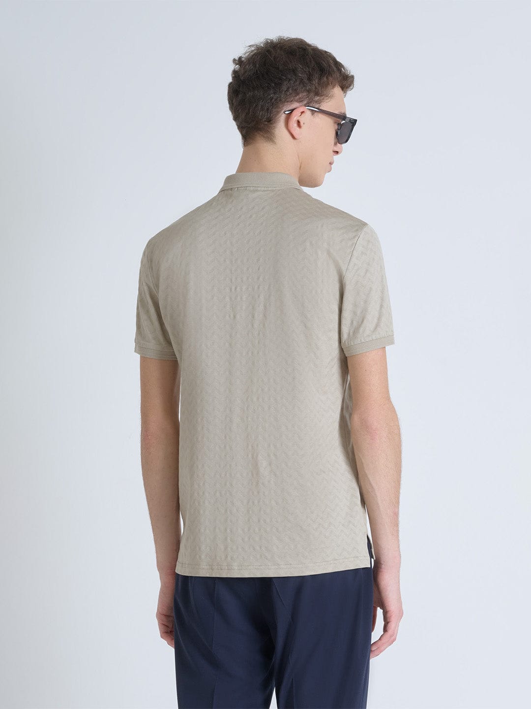 Antony Morato Men Beige Solid Polo Tshirt