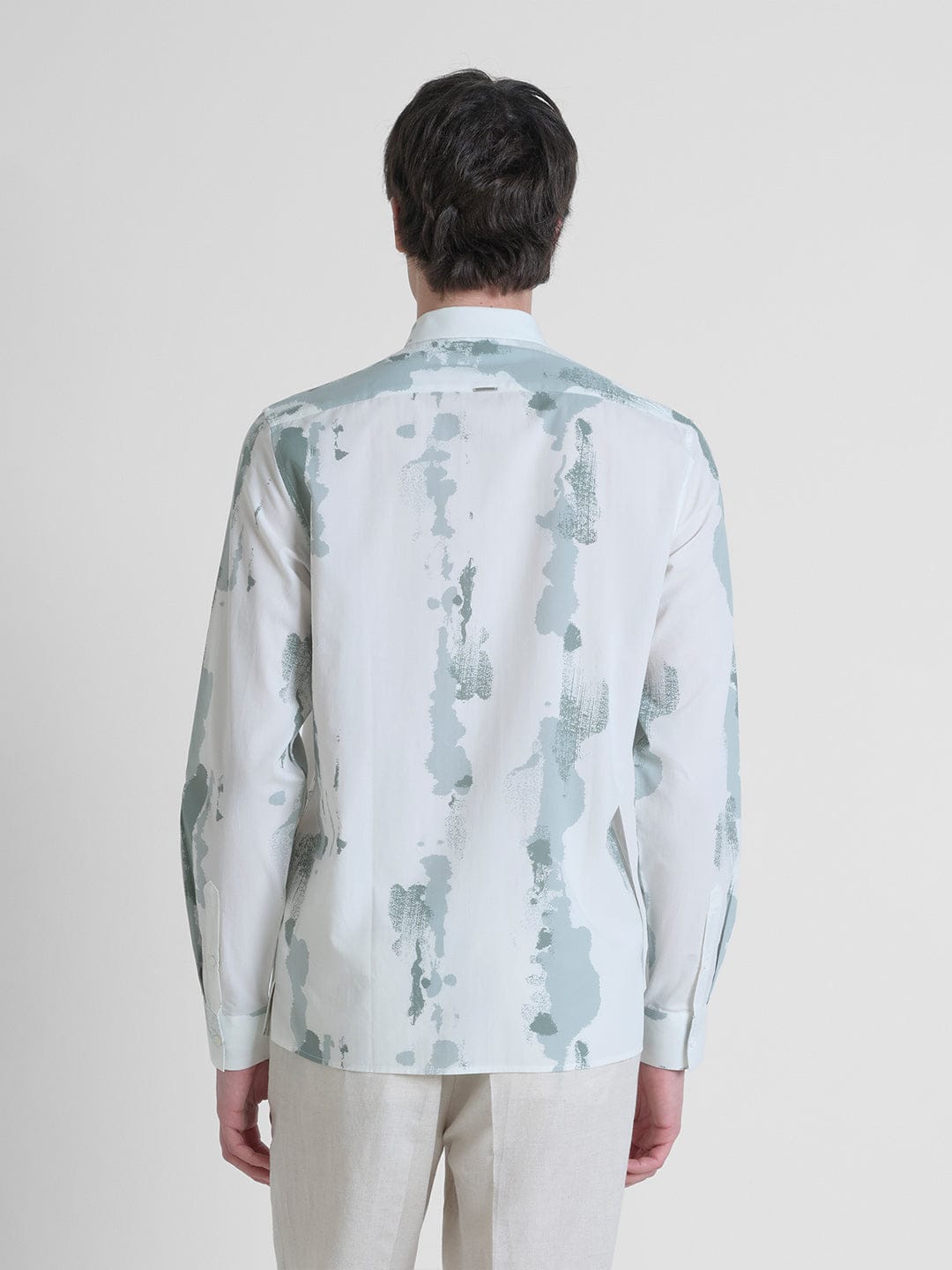 Antony Morato Men Green Printed Collar Shirt