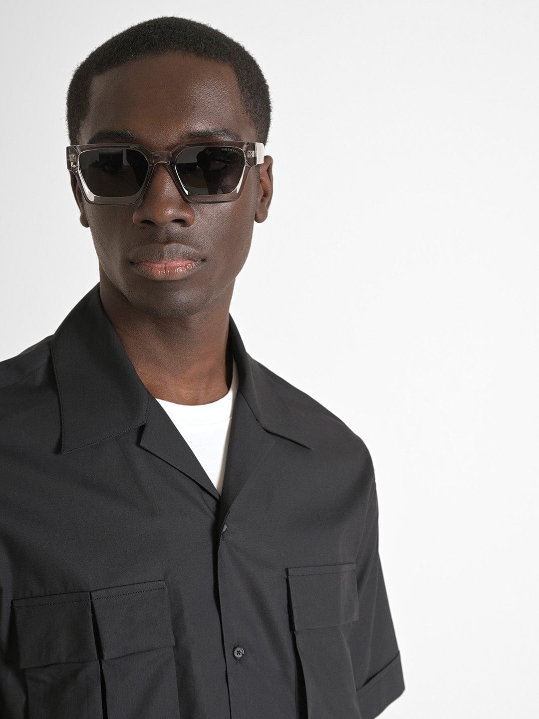 Antony Morato Men Black Solid Shirt Collar Shirt