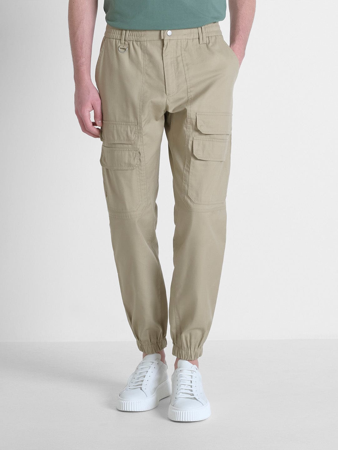 Antony Morato Men Beige Slim Fit Solid Trouser