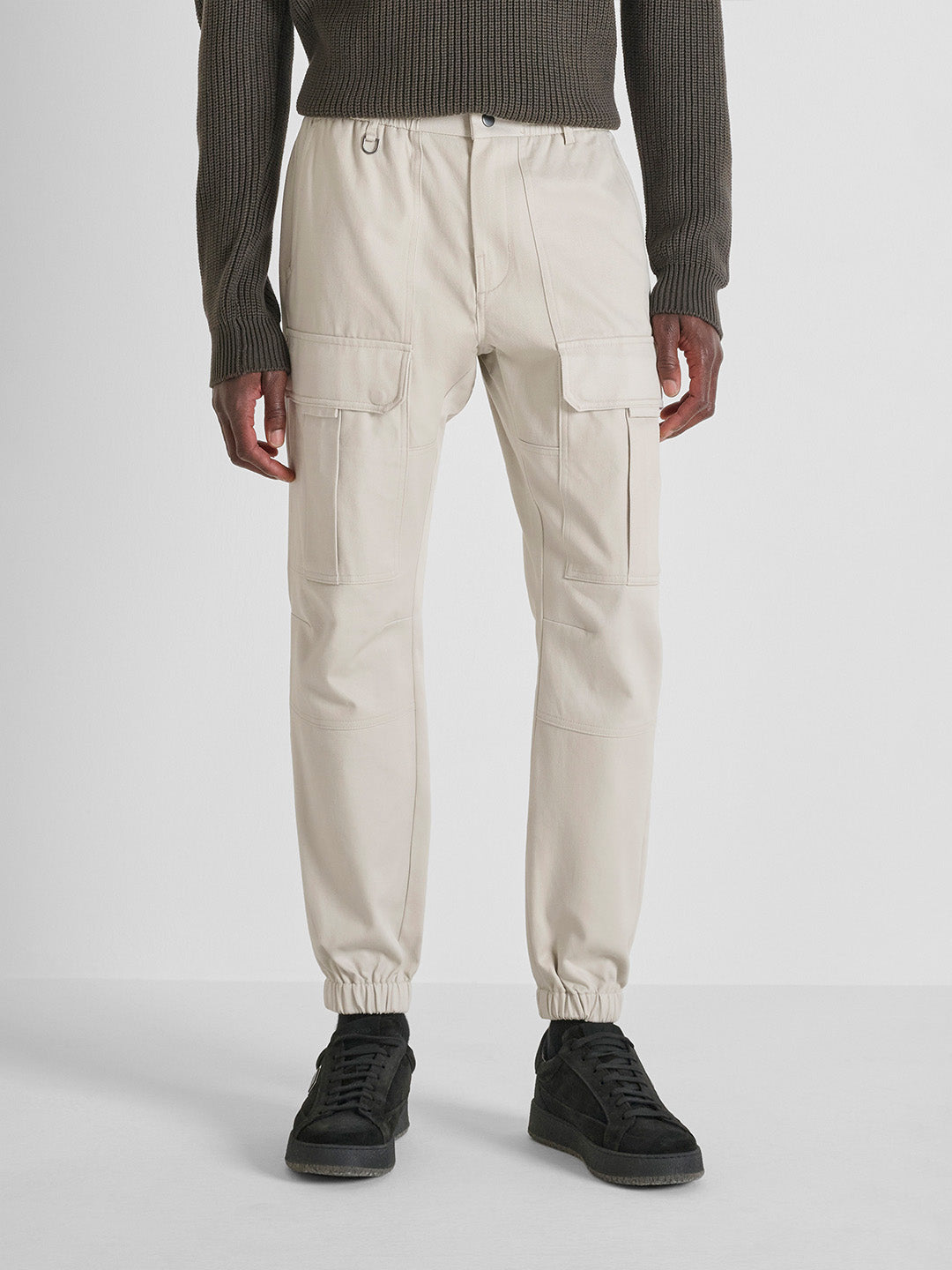 Antony Morato Men Straight Fit Off White Solid Trouser